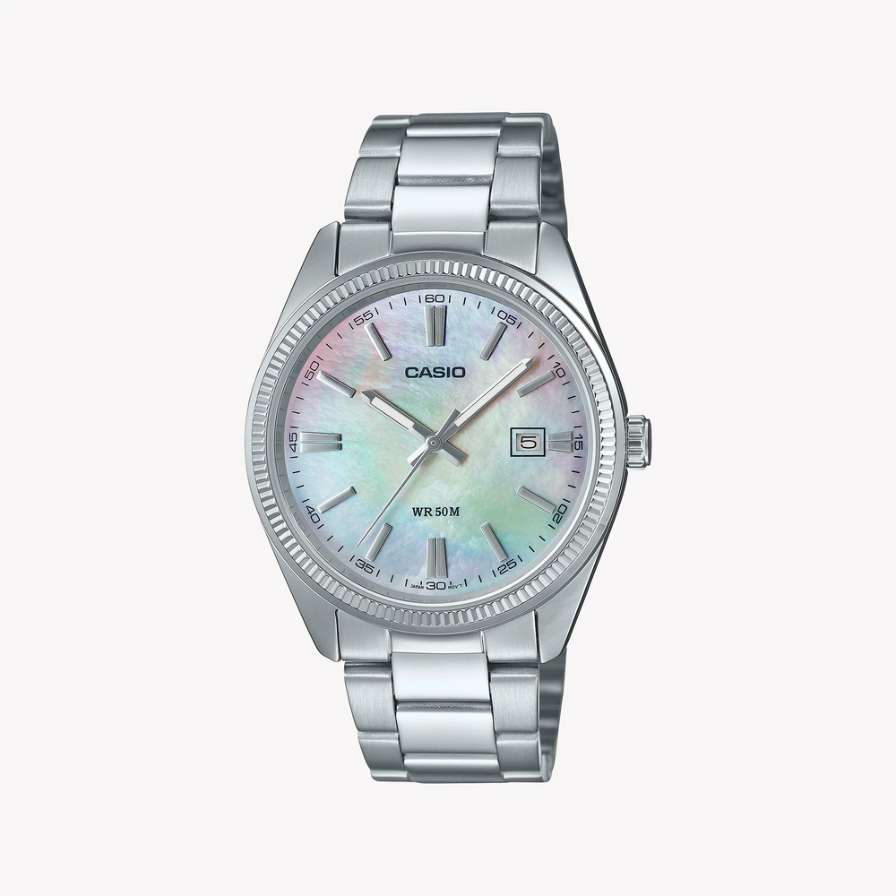 Casio Men's Silver Watch, Multicolored Dial | Mtp-1302ds-7avdf by i-watch
