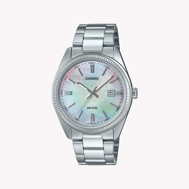 Casio Men's Silver Watch, Multicolored Dial | Mtp-1302ds-7avdf by i-watch