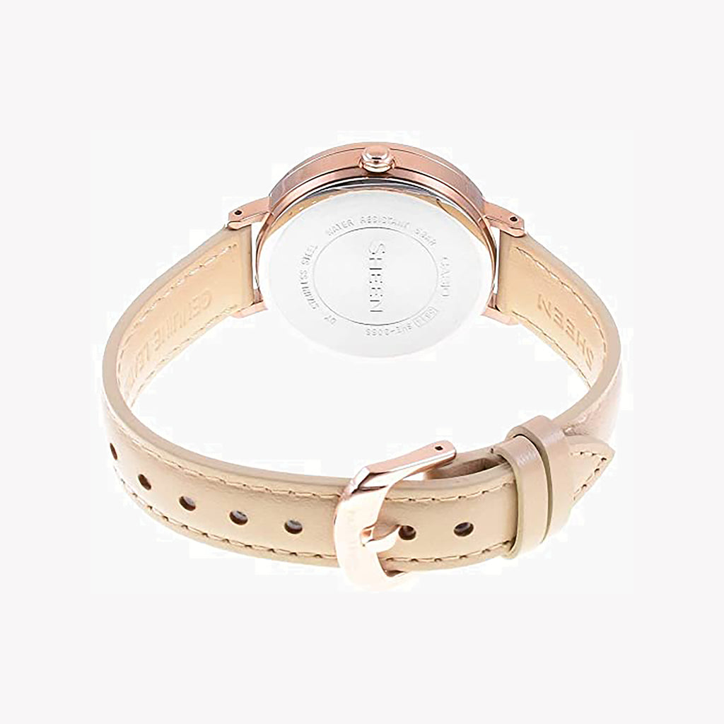 CASIO SHE-3066PGL-7BUDF ELEGANT ROSE GOLD - LIGHTWEIGHT WOMEN'S TIMEPIECE WITH SPARKLING CRYSTALS-i-Watch-2