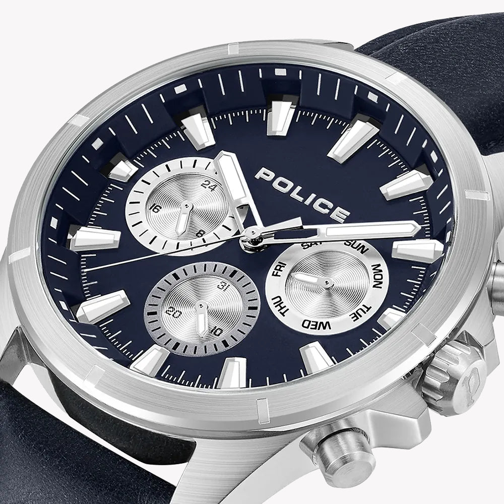 POLICE PEWJF0005803 TIMELESS ELEGANCE - MODERN MEN'S WATCH WITH BLUE DIAL & LEATHER BAND-i-Watch-3