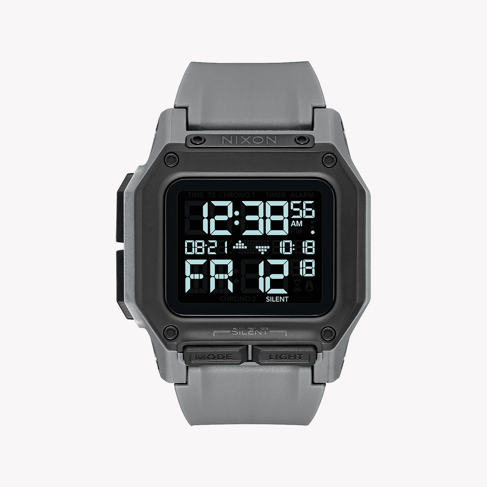 Nixon Men's Grey Rubber Watch, Digital Display | A1180-632 by i-watch