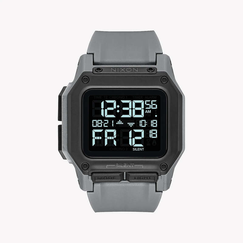 Nixon Men's Grey Rubber Watch, Digital Display | A1180-632 by i-watch