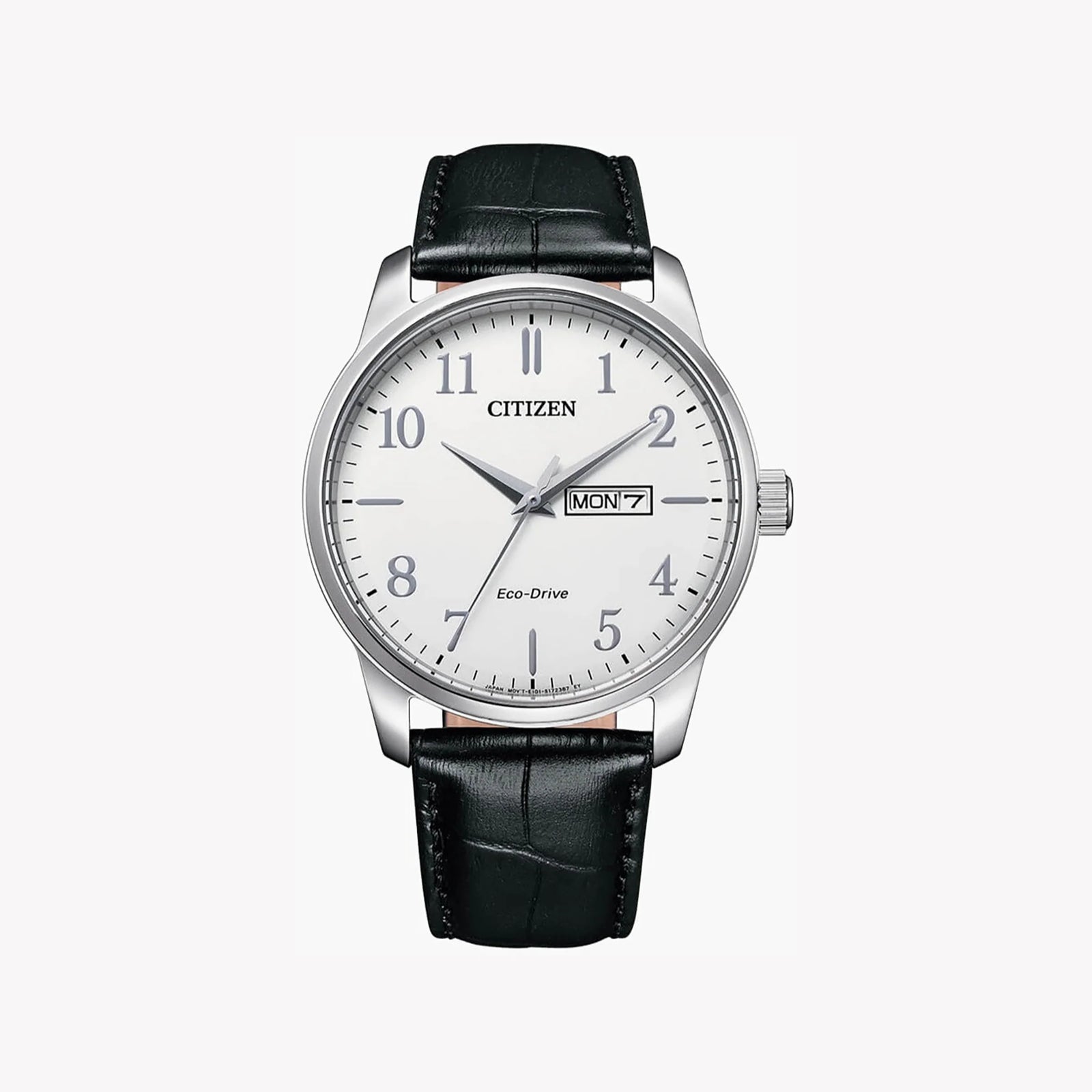 Citizen Men's Silver Stainless Steel, Black Leather | Bm8550-14a by i-watch
