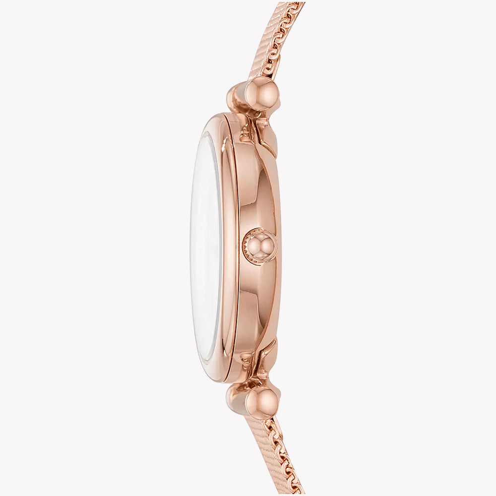 Fossil Women's Rose Gold Watch, White Mother-Of-Pearl Dial | Es4433 by i-watch