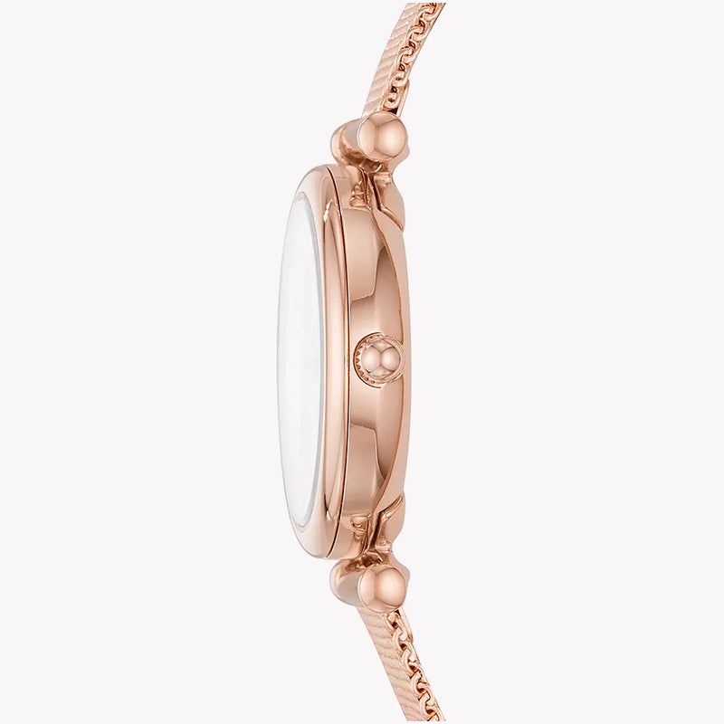 Fossil Women's Rose Gold Watch, White Mother-Of-Pearl Dial | Es4433 by i-watch