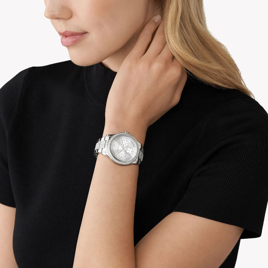 MICHAEL KORS MK7294 SILVER SPECTRUM - ELEGANCE MEETS FUNCTIONALITY Women's Watch with stainless steel band and silver dial-i-Watch-5