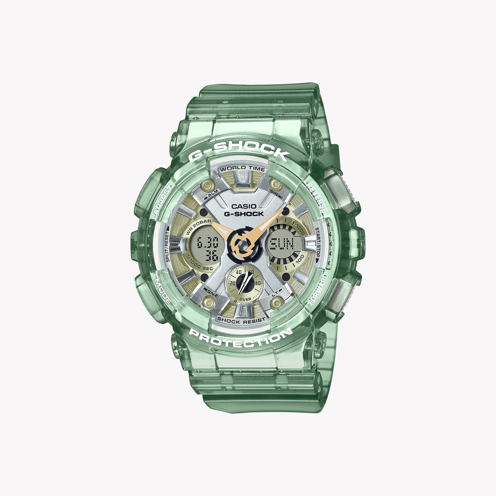 Casio Gma-S110gs-3aer Green Resin Watch, Bold Design | Gma-S110gs-3aer by i-watch