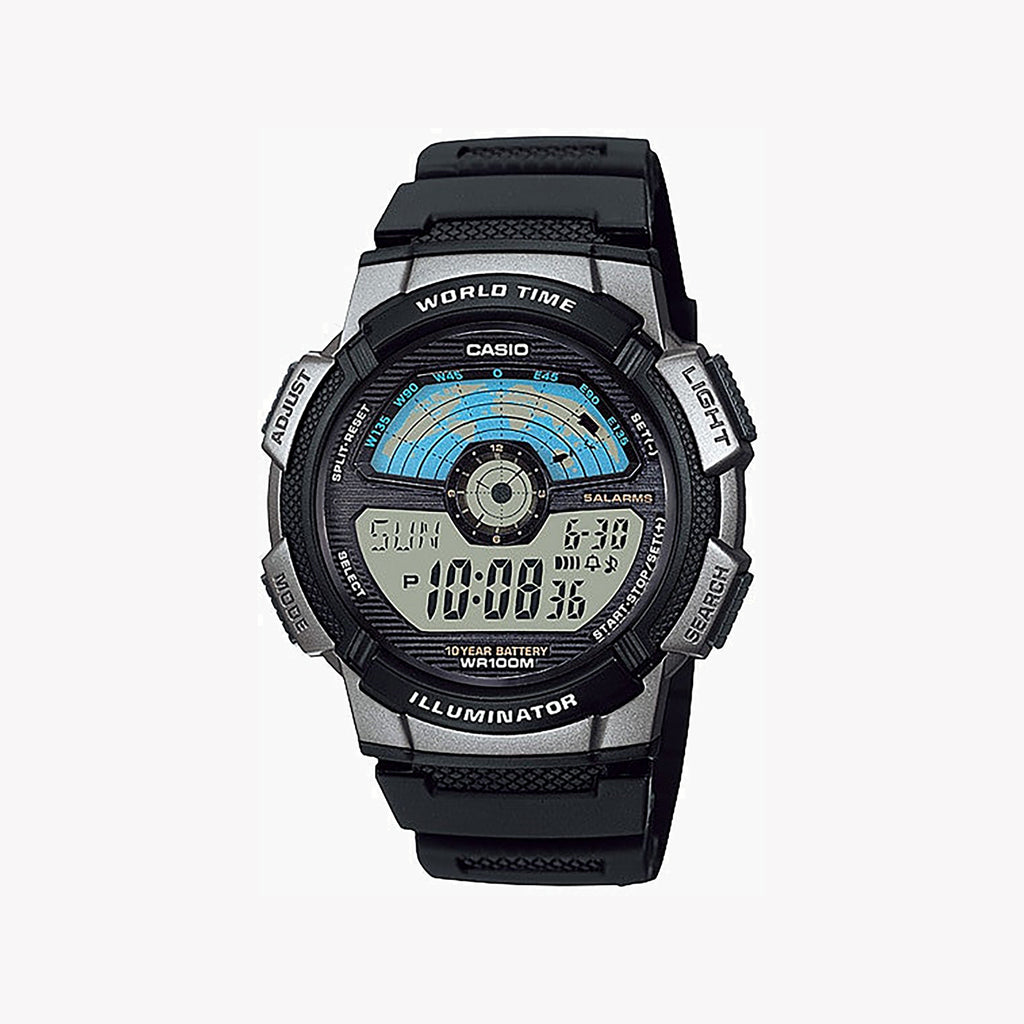 CASIO AE-1100W-1A BOLD EXPLORATION - SPORTY MEN'S ADVENTURE WATCH WITH BLACK DISPLAY