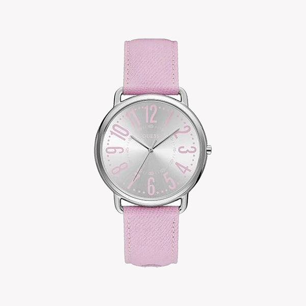 Guess Women's Pink Rubber Watch, Silver Stainless Steel | W1068l8 by i-watch