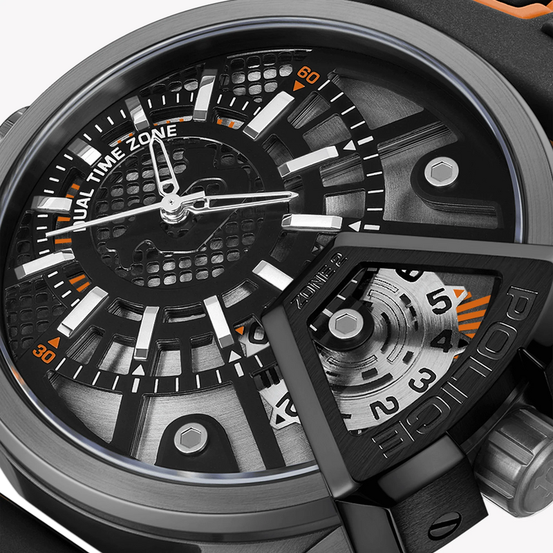 Police Men's Multicolor Silicone Watch, Stainless Steel | Pewjm0004201 by i-watch