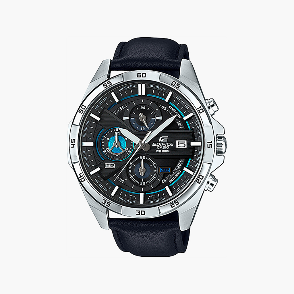 Casio Edifice EFR-556L-1AVUEF: Black Blue Chronograph Watch-i-Watch