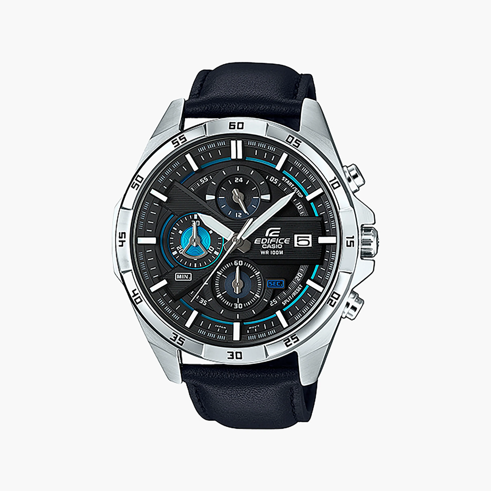 Casio Edifice Men's Black Blue Leather Chronograph | Efr-556l-1avuef by i-watch