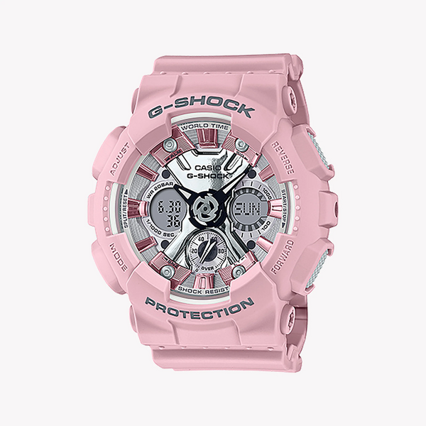 Casio G-Shock Gma-S120np-4adr Bold & Bright - Vibrant Pink Women's Watch With Sleek Silver Dial And Sporty Resin Band by i-watch
