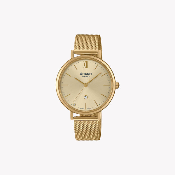 She-4539gm-9auer Women's Gold Mesh Watch, Stainless Steel | She-4539gm-9auer by i-watch