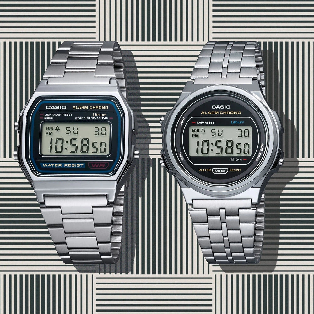 Casio Unisex Silver Stainless Steel Watch, Digital | A158w-1df-10 by i-watch