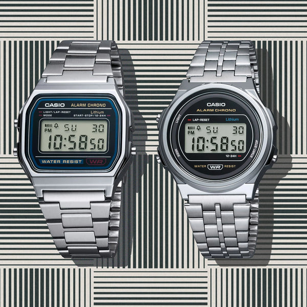 Casio Unisex Silver Stainless Steel Watch, Digital | A158w-1df-10 by i-watch