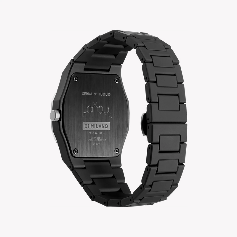 D1 MILANO Men's Silver Watch, Black Band | D1-PCBJ14 by i-watch