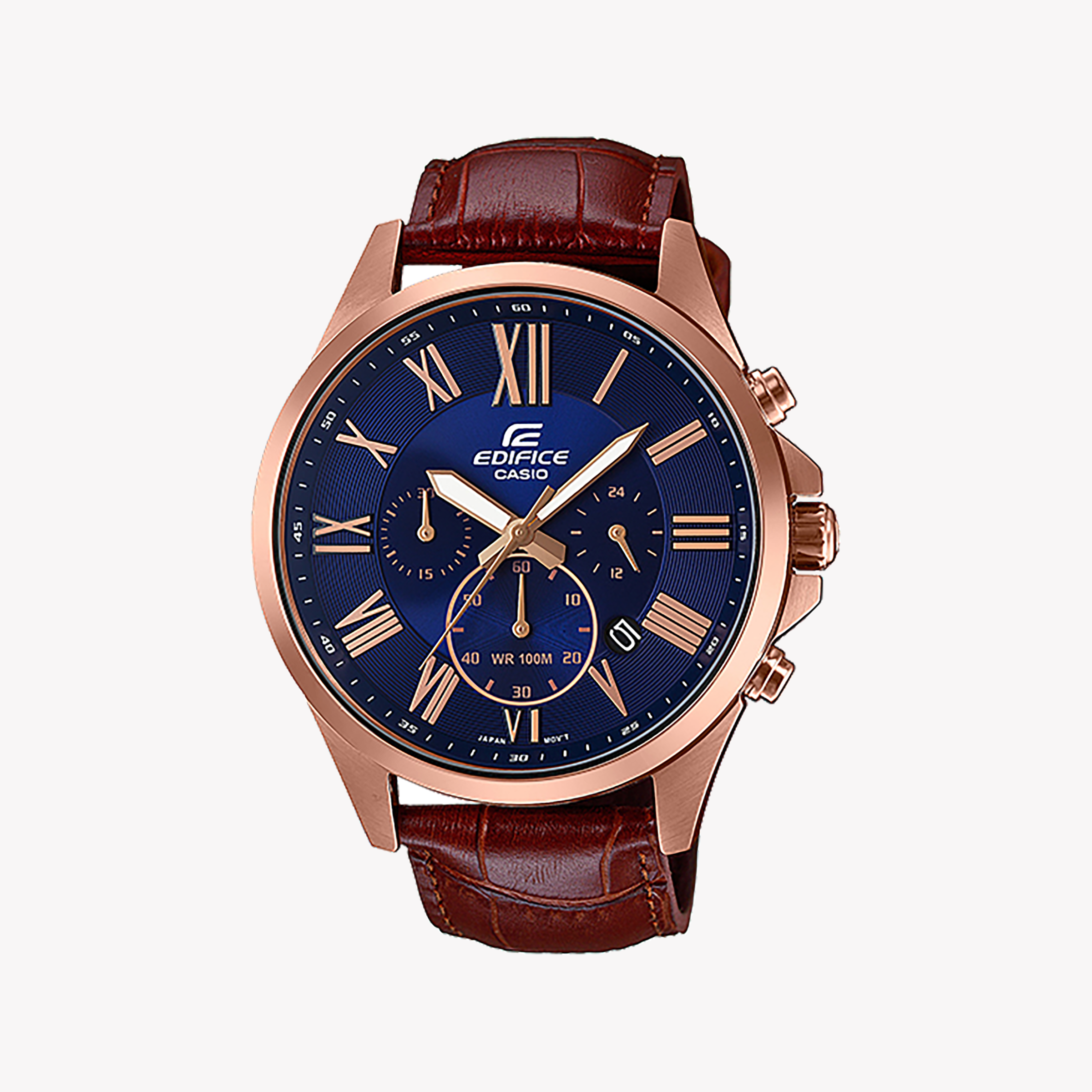 CASIO EDIFICE EFV-500GL-2AVUDF - SPORTY ELEGANCE MEN'S WATCH WITH ROSE GOLD & BLUE DIAL