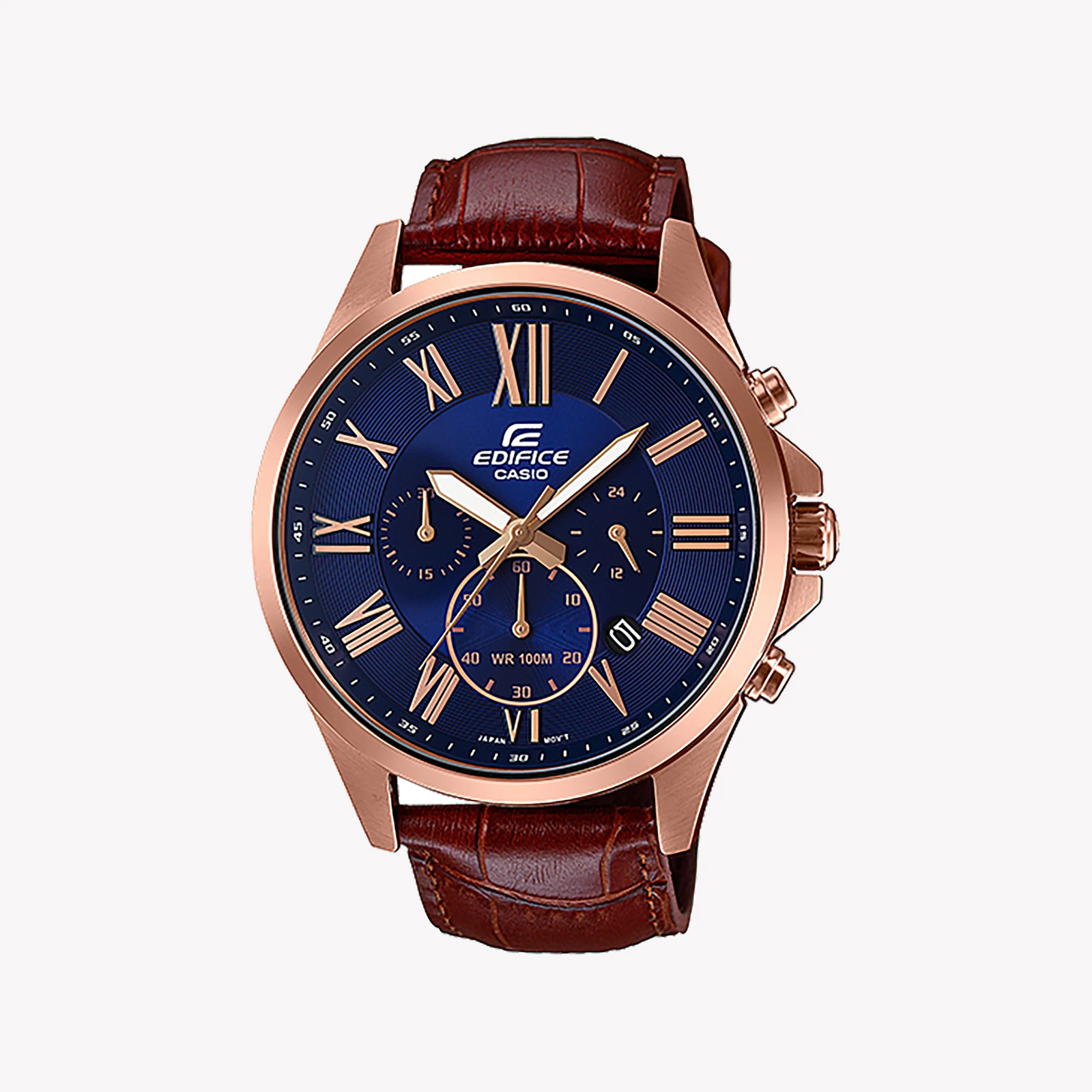 Casio Edifice Efv-500gl-2avudf - Sporty Elegance Men's Watch With Rose Gold & Blue Dial by i-watch