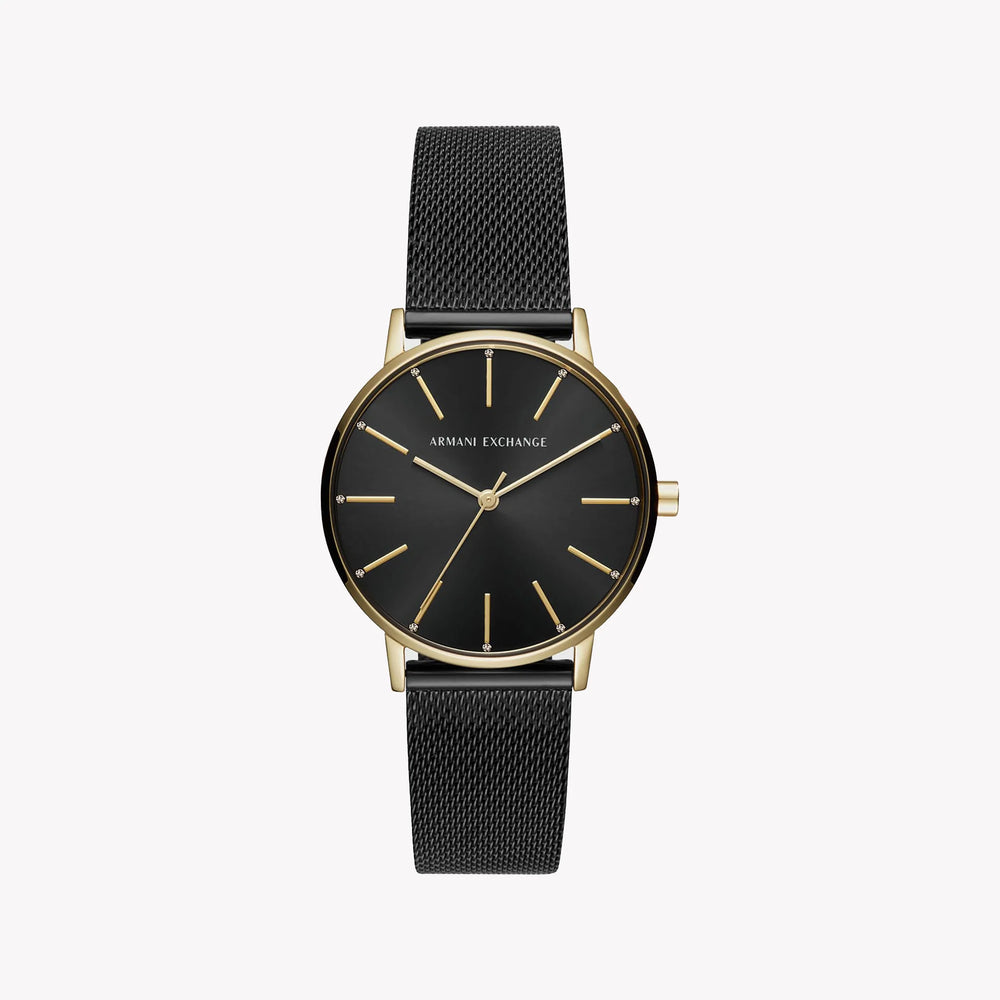 ARMANDI EXCHANGE AX5548 - BOLD SOPHISTICATION WOMEN'S TIMEPIECE IN GOLD & BLACK