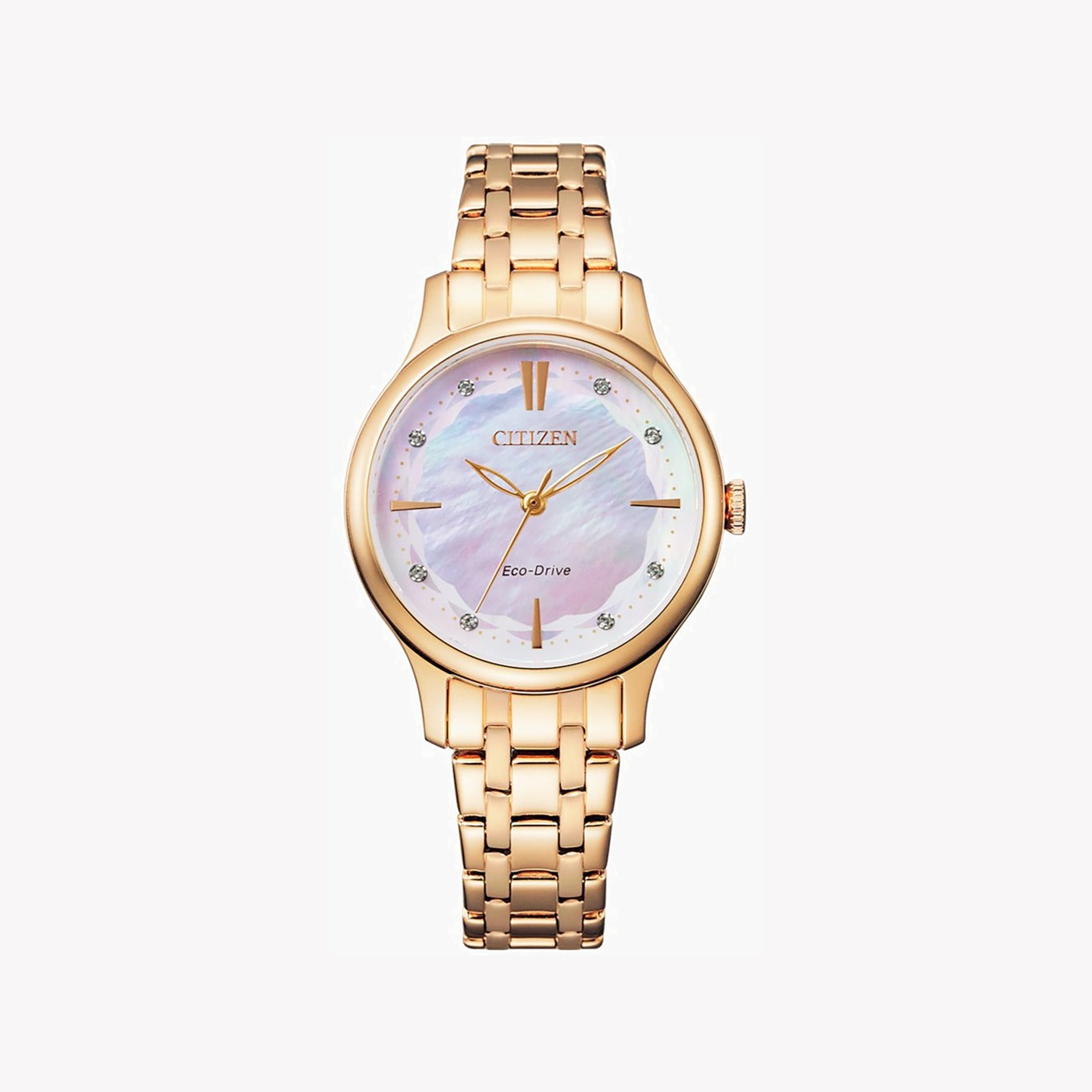 CITIZEN EM0893-87Y - RADIANT CHARM: VIBRANT GOLD & MULTI-COLOURED DIAL WOMEN'S WATCH