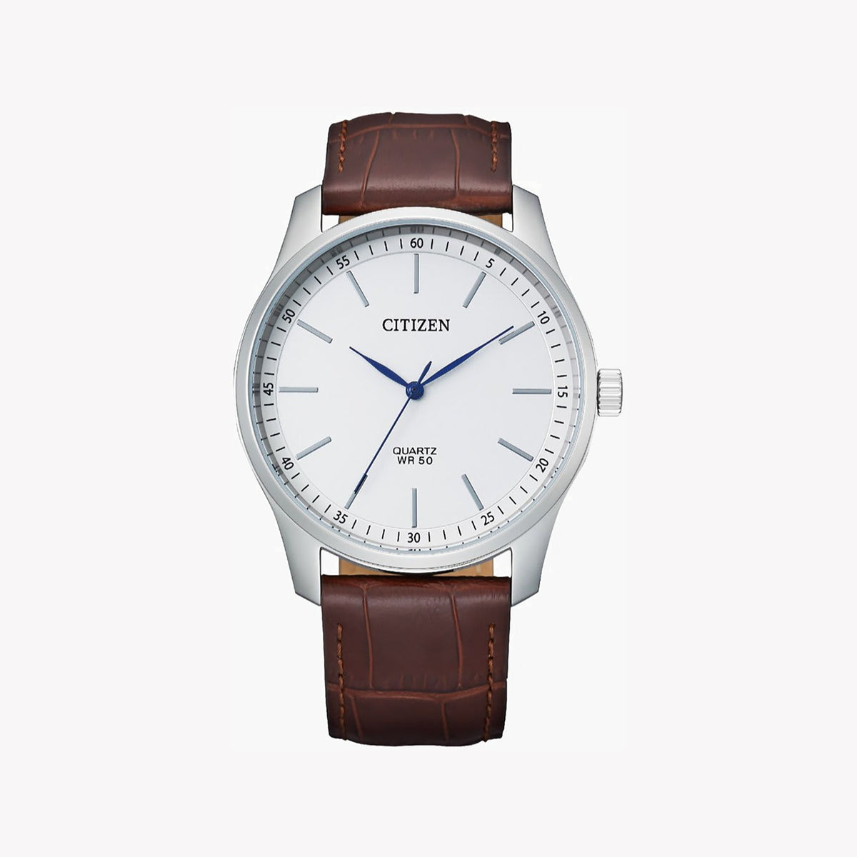 CITIZEN BH5000-08A - ELEGANT METAL & LEATHER MEN'S TIMEPIECE WITH QUIET PRECISION