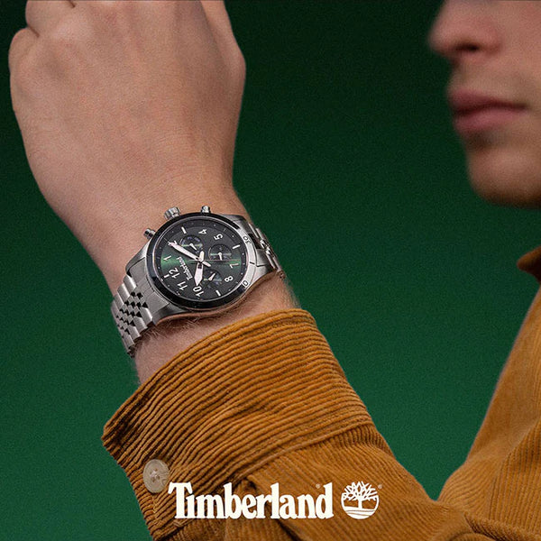 Timberland Men's Silver Watch, Green Dial | Tdwgk0054702 by i-watch