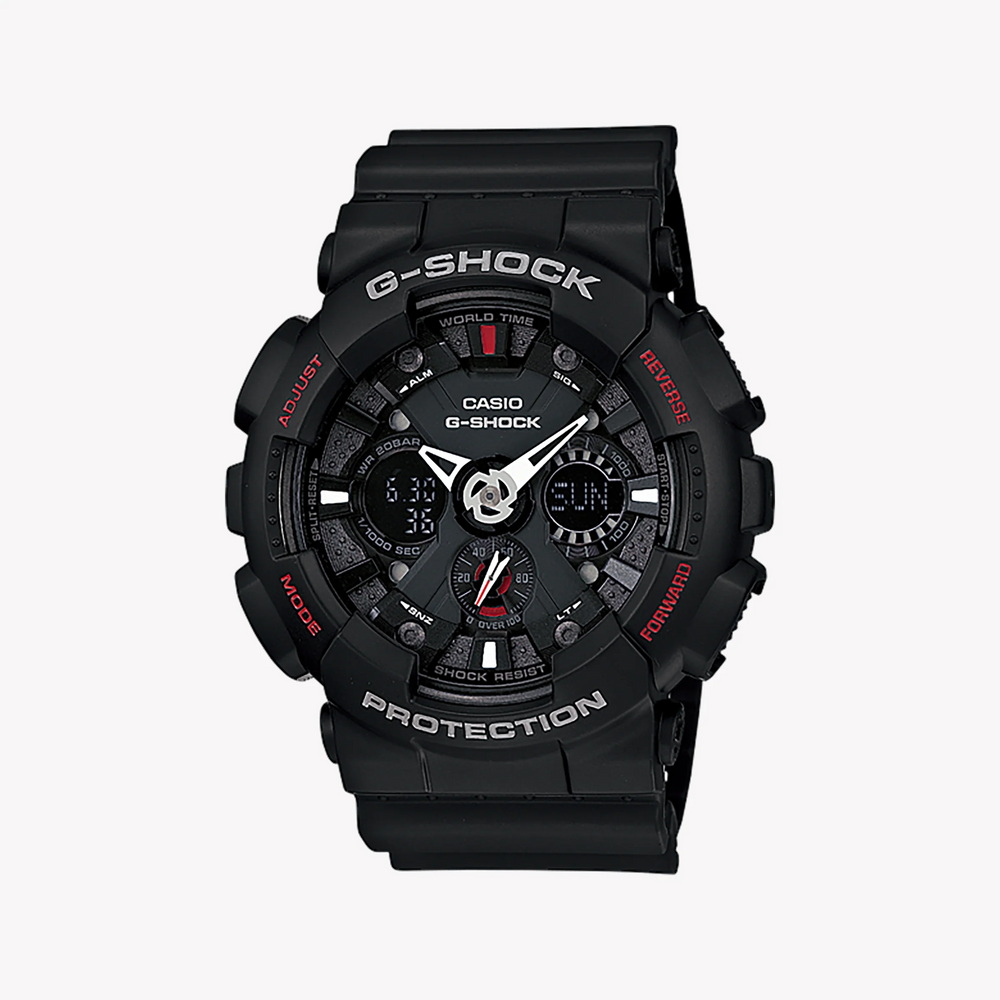 Casio G-Shock Ga-120-1a Adventure Seal - Men's Bold Black Resin Watch by i-watch