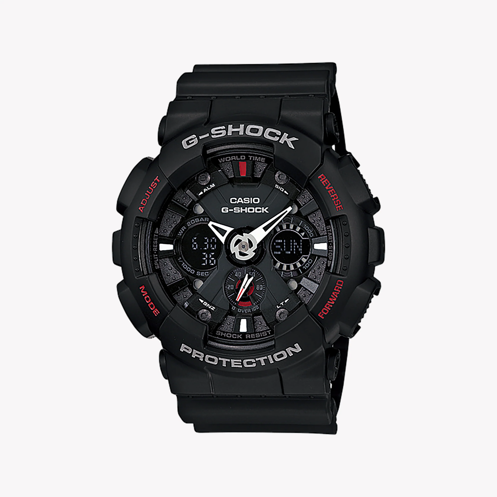 Casio G-Shock Ga-120-1a Adventure Seal - Men's Bold Black Resin Watch by i-watch