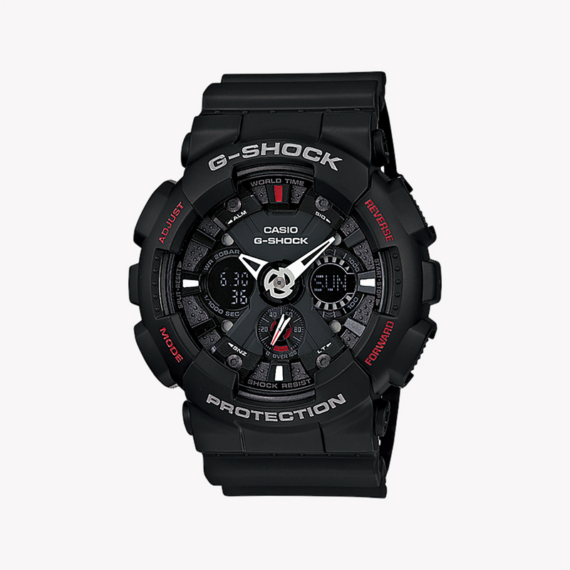 Casio G-Shock Ga-120-1a Adventure Seal - Men's Bold Black Resin Watch by i-watch
