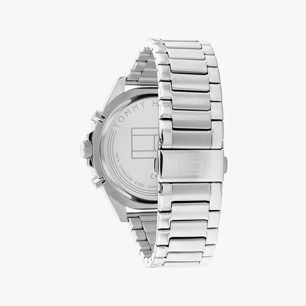 Tommy Hilfiger Men's Silver Watch, Black Dial | 1674788 by i-watch