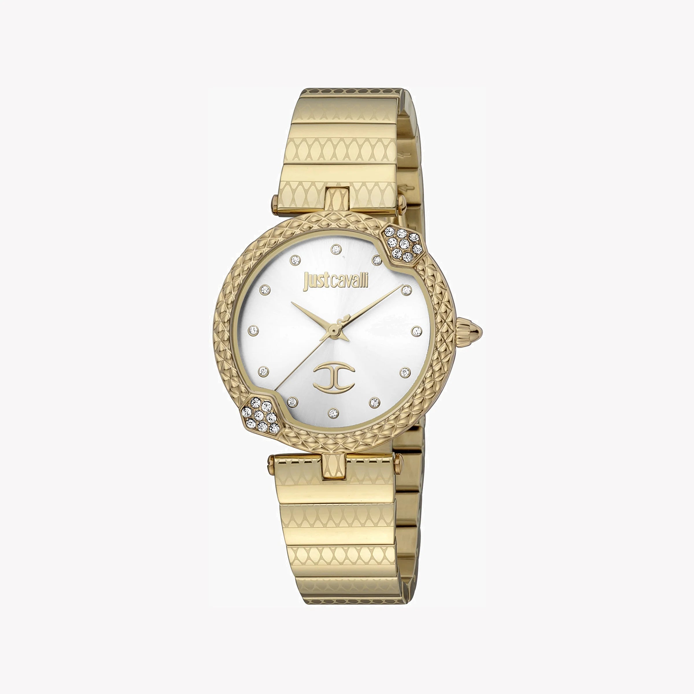 JUST CAVALLI Women's Watch with Gold Stainless Steel Case and Gold Stainless Steel Band