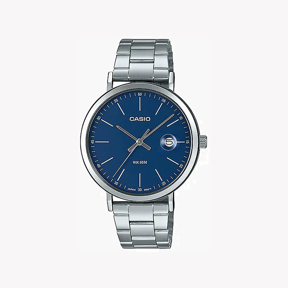 Casio Mtp-E175d-2evdf - Adventure-Ready Men's Watch With Stylish Blue Dial & Stainless Steel Band by i-watch