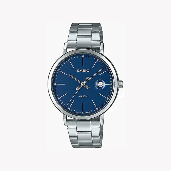 Casio Mtp-E175d-2evdf - Adventure-Ready Men's Watch With Stylish Blue Dial & Stainless Steel Band by i-watch
