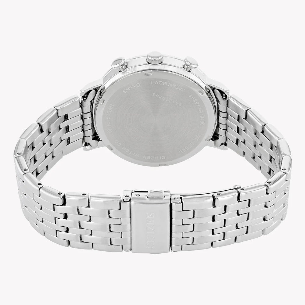 Citizen Men's Silver Stainless Steel Watch, Black Dial | An3610-55e by i-watch