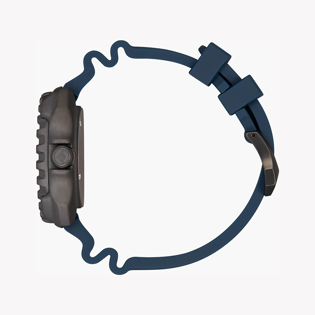 CITIZEN BN0227-09L BLACK TITANIUM DIVER - PERFORMANCE MEETS STYLE Men's Watch with Blue Band and Dial-i-Watch-2