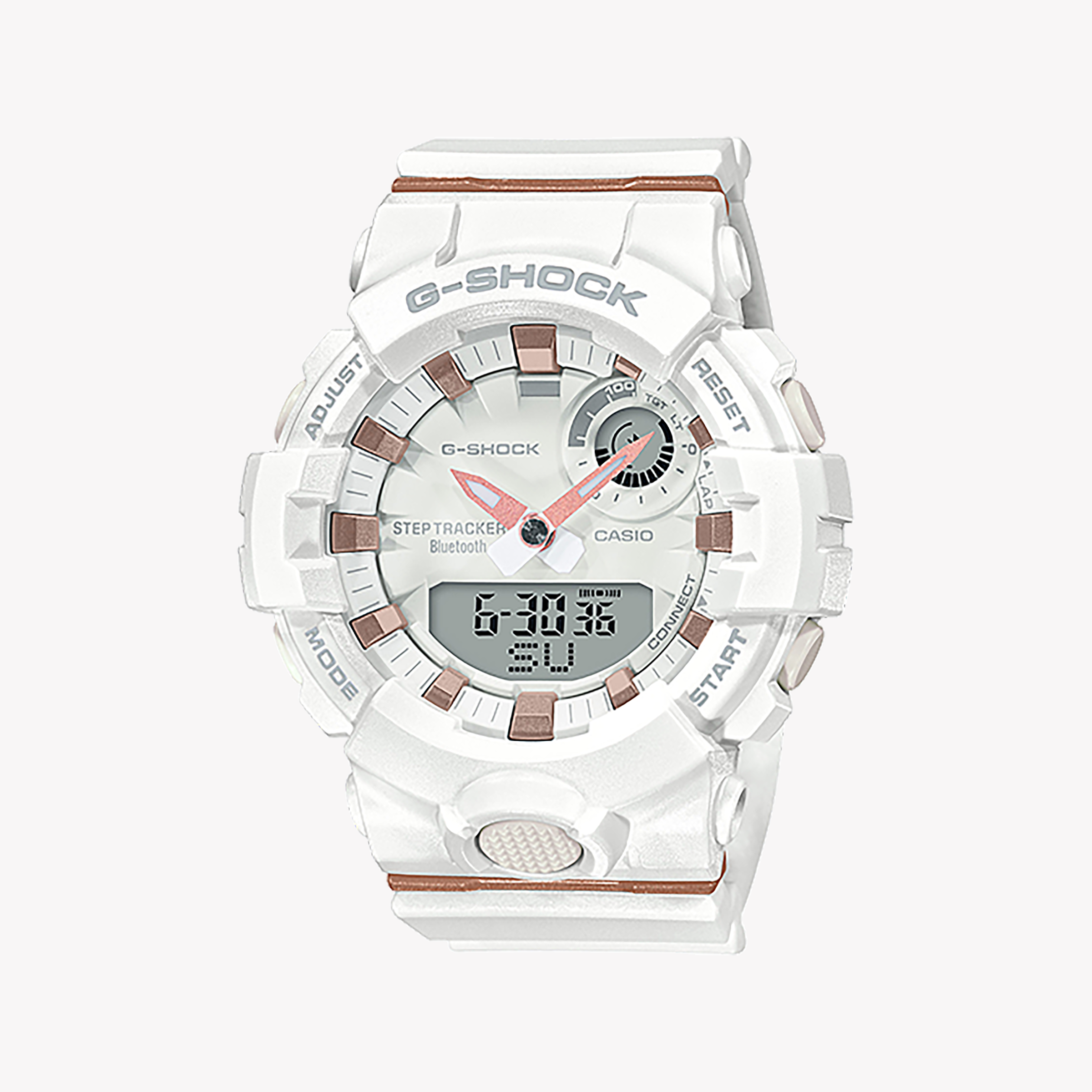 CASIO G-SHOCK GMA-B800-7ADR SPORTY ELEGANCE - COMPACT WHITE WOMEN'S WATCH with Digital Dial and Advanced Fitness Features