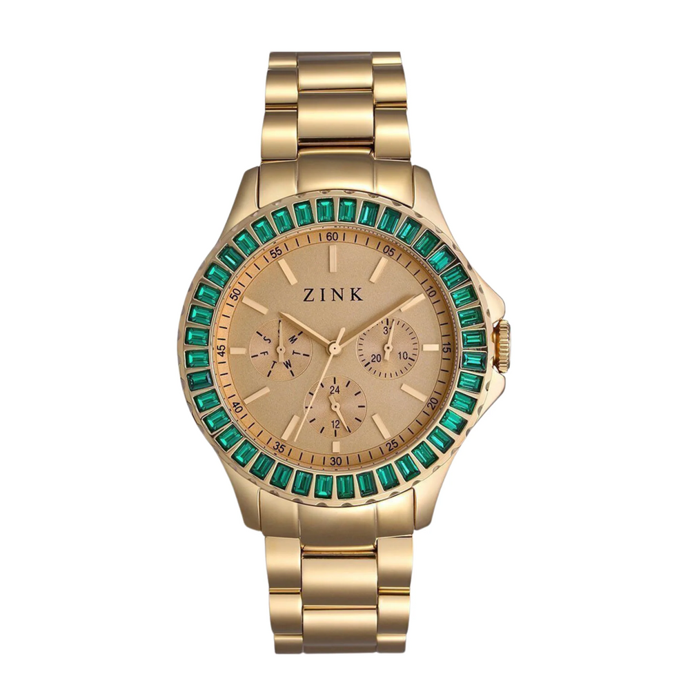 Zink Women's Watch With Gold Stainless Steel Case And Gold Stainless Steel Band by i-watch