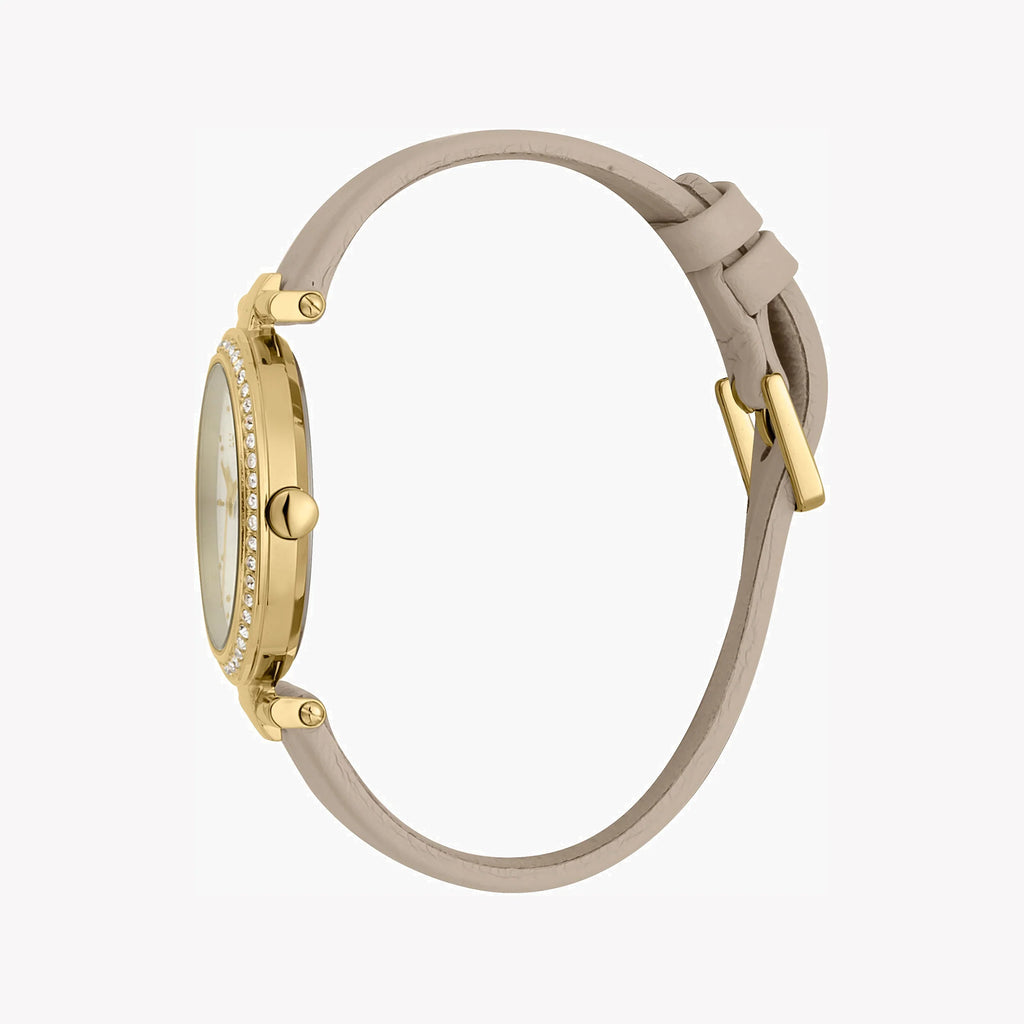 ESPRIT Women's Watch with Silver Stainless Steel Case and Beige Leather Band-i-Watch-2