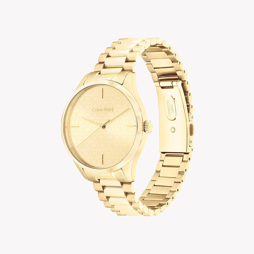 Ck Unisex Gold Stainless Steel Watch | Model 25200221