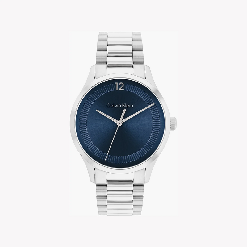 Ck Calvin Klein Unisex Silver/Blue Quartz Watch | 25200225 by i-watch