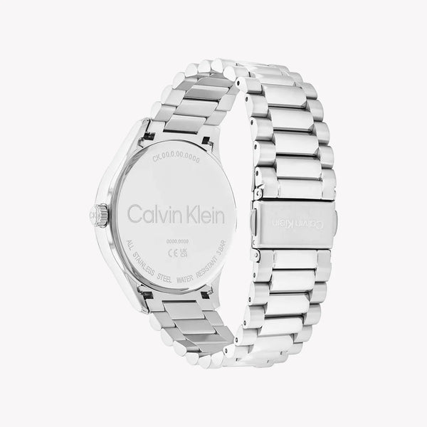 Ck Calvin Klein Unisex Silver/Blue Quartz Watch | 25200225 by i-watch