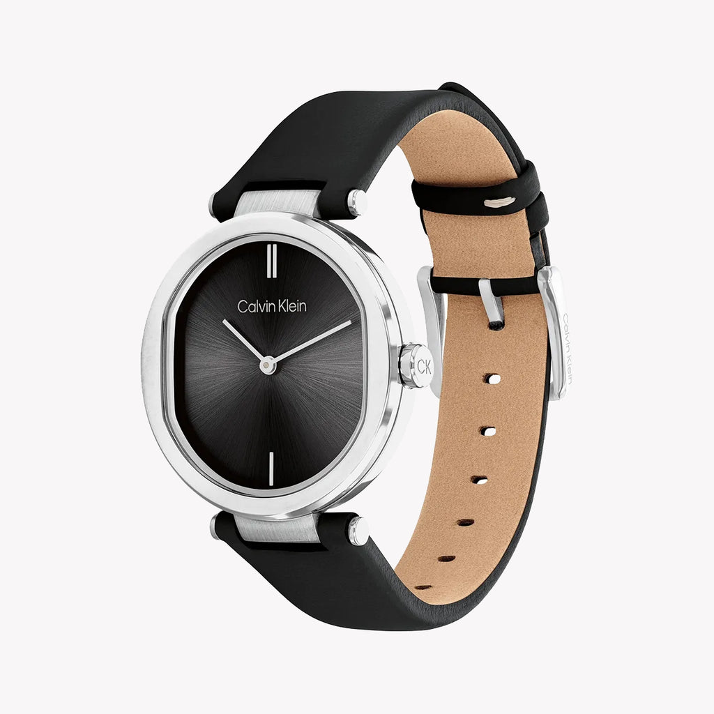 Ck Calvin Klein Women's Silver/Black Watch | 25200255