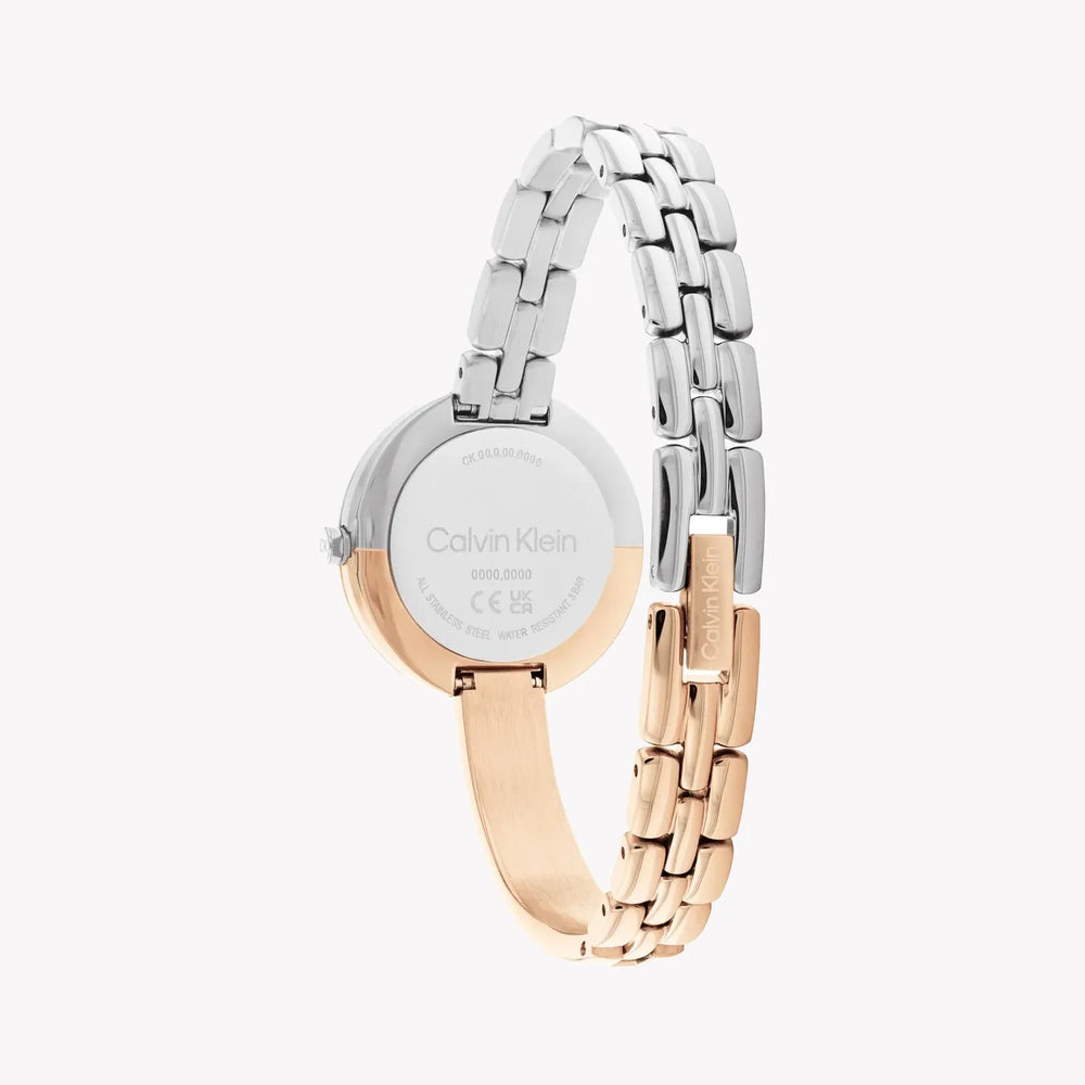 Ck Calvin Klein Women's Silver & Rose Gold Watch | 25200281 by i-watch