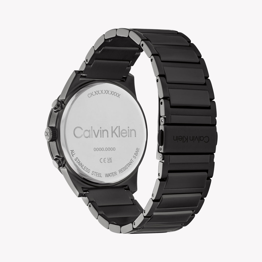 Ck Calvin Klein Men's Black Stainless Steel Watch | 25200295