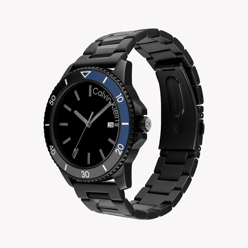 Ck Calvin Klein Men's Black Stainless Steel Watch | 25200382