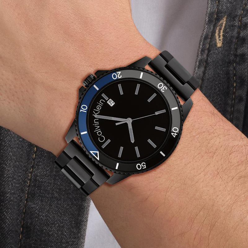 Ck Calvin Klein Men's Black Stainless Steel Watch | 25200382