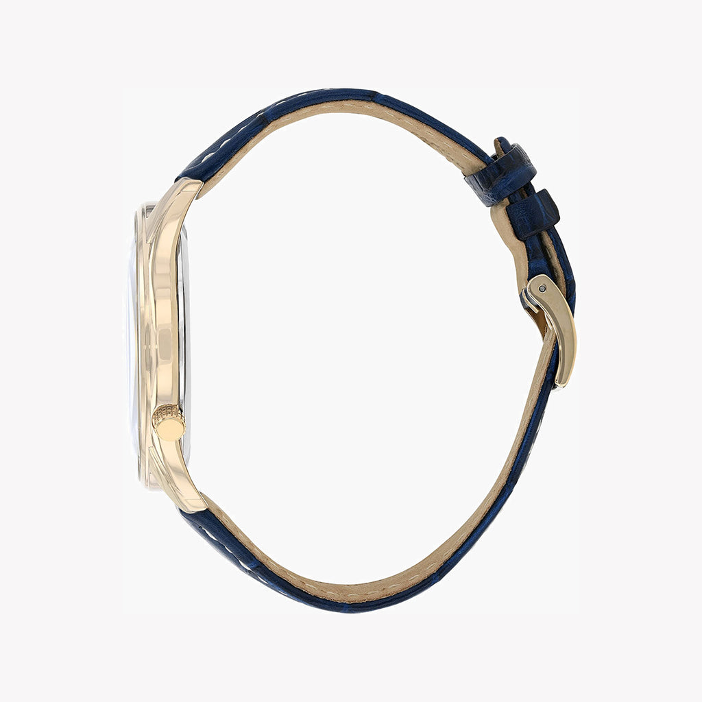 CITIZEN AO3033-00L DUAL TIME - ELEGANT GOLD & BLUE MEN'S WATCH-i-Watch-2