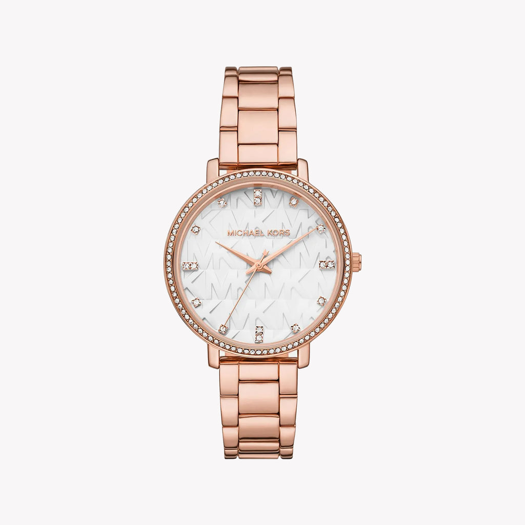MICHAEL KORS MK4594 ROSE GOLD ELEGANCE - STYLISH WOMEN'S WATCH WITH WHITE DIAL