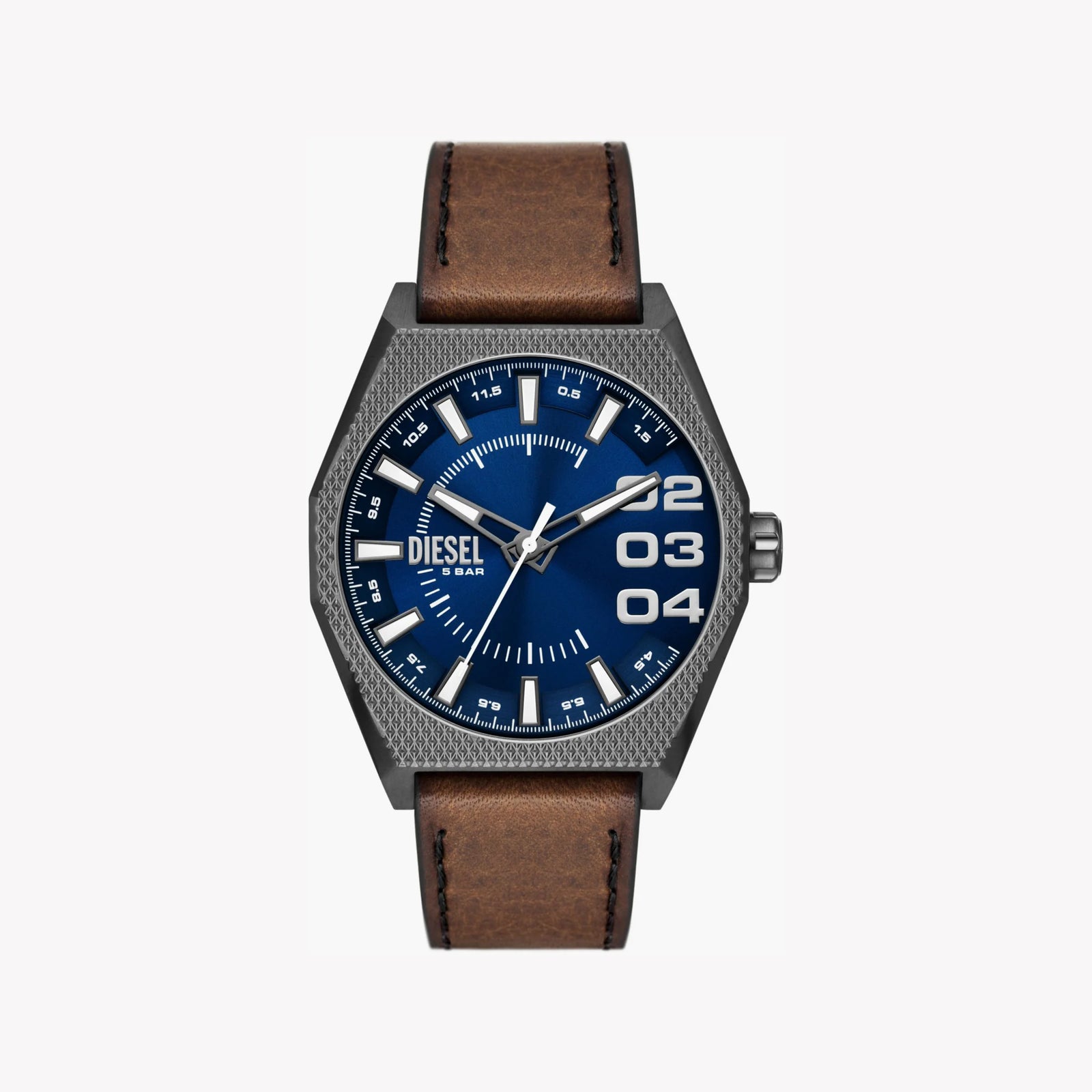 Diesel Men's Black Stainless Steel, Brown Leather | Dz2189 by i-watch